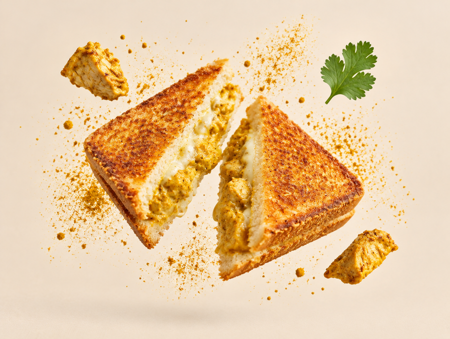 Croque-monsieur poulet & curry, Maison Gasri